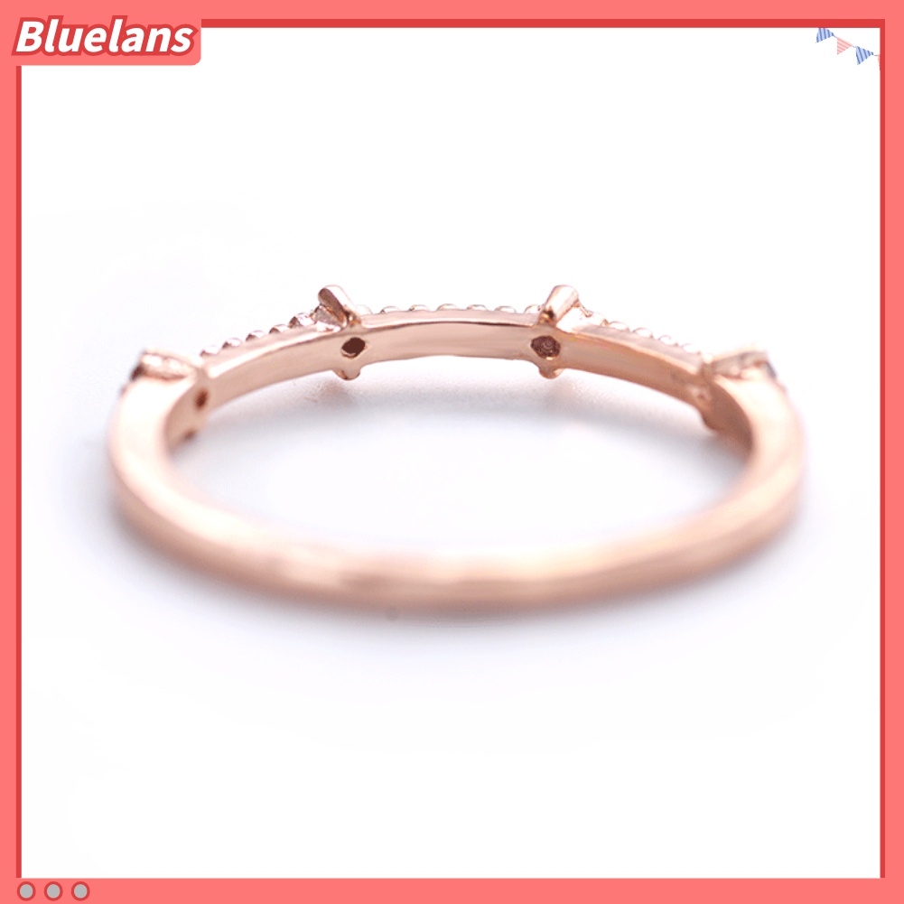 Cincin Jari Wanita 4 Berlian Imitasi Untuk Pernikahan