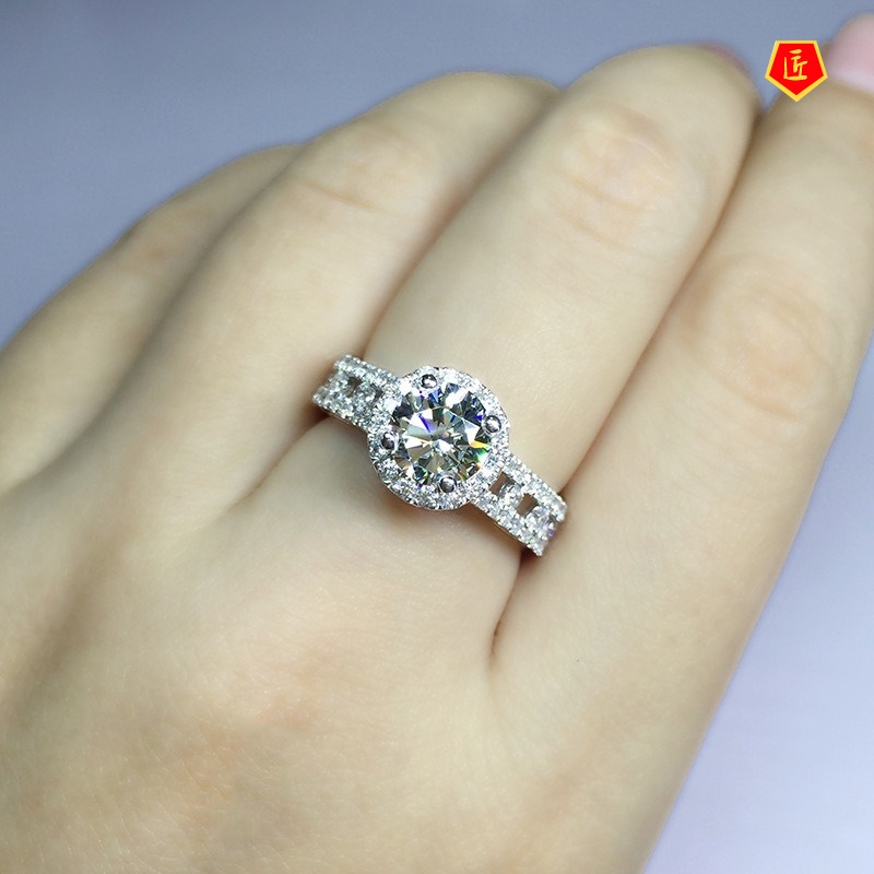 [Ready Stock]1 Karat Moissanite Hollow Design Ring