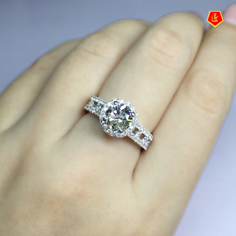 [Ready Stock]1 Karat Moissanite Hollow Design Ring