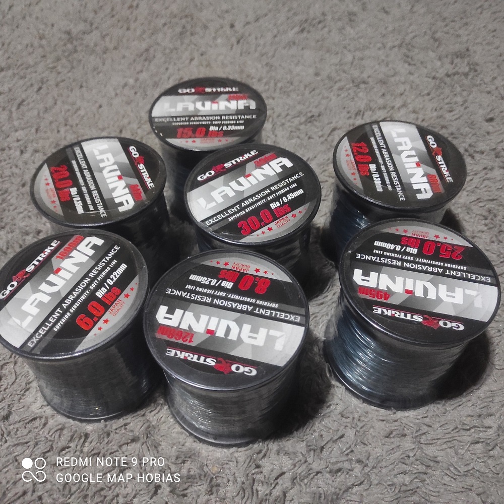Senar pancing laut Go strike lavina 0.22mm. 0.25mm. 0.28mm. 0.33mm. 0.35mm. 0.40mm. 0.45mm