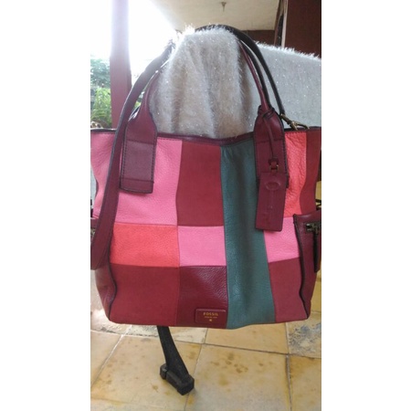 Fossil Emerson L bright patchwork/multi bright (Preloved)