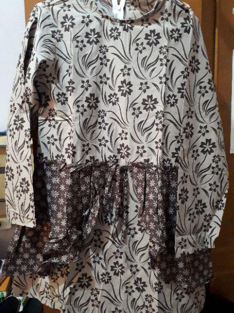 Baju Tunik Batik Premium Kencana Bunga Tunik