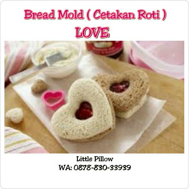 (NASI LOVE PINK) Cetakan Nasi/ Roti LOVE, Cetakan Bento Rice Mold Love