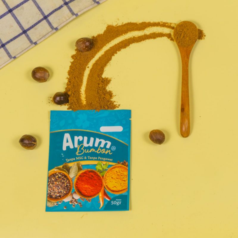 

bumbu rempah PALA bubuk/ Nutmeg Powder "Arum Bumbon" kualitas Export (Non Msg & pengawet)