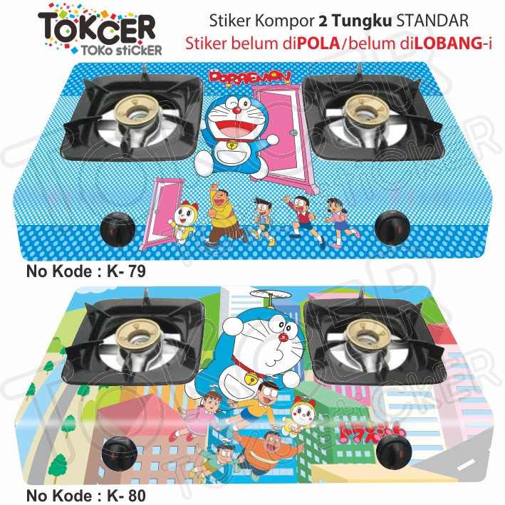 Stiker Kompor 2 Tungku DORAEMON