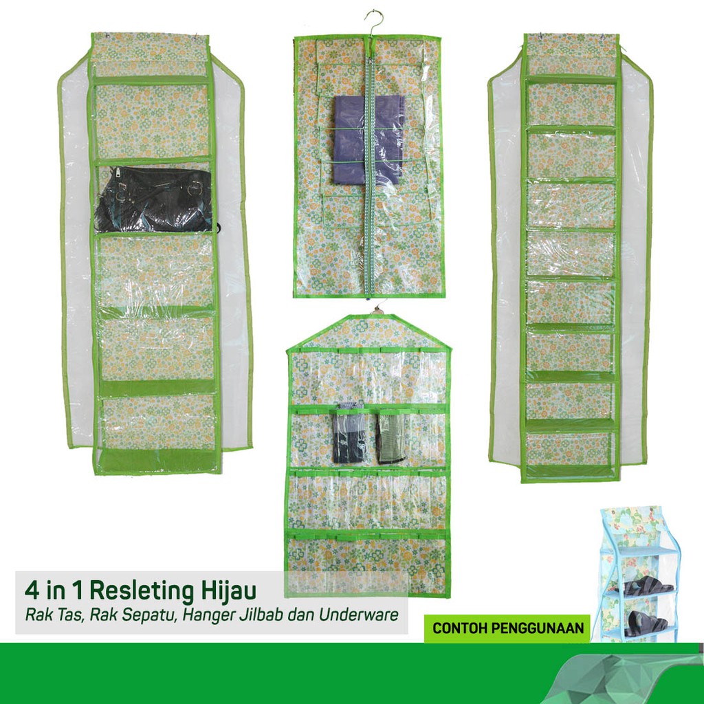 Promo Rak Gantung 4in 1 HBO HSO HJO Full Resleting/4 In 1/4in1/4 In1 UNDERWARE RAK TAS DAN SEPATU