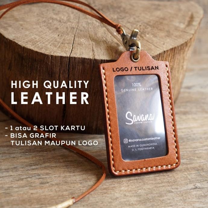 

[[COD]] ID Card / Name Tag Holder / Dompet Id Card Kulit - Custom Nama EKSLUSIF Kode 343