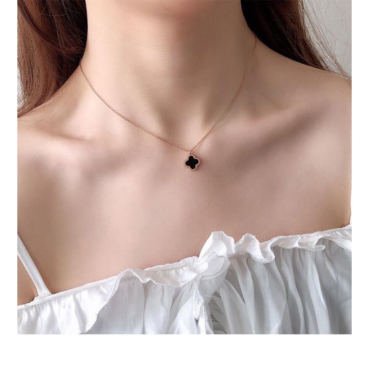 Kalung Titanium Lv Model Wanita Korea Anti Karatan