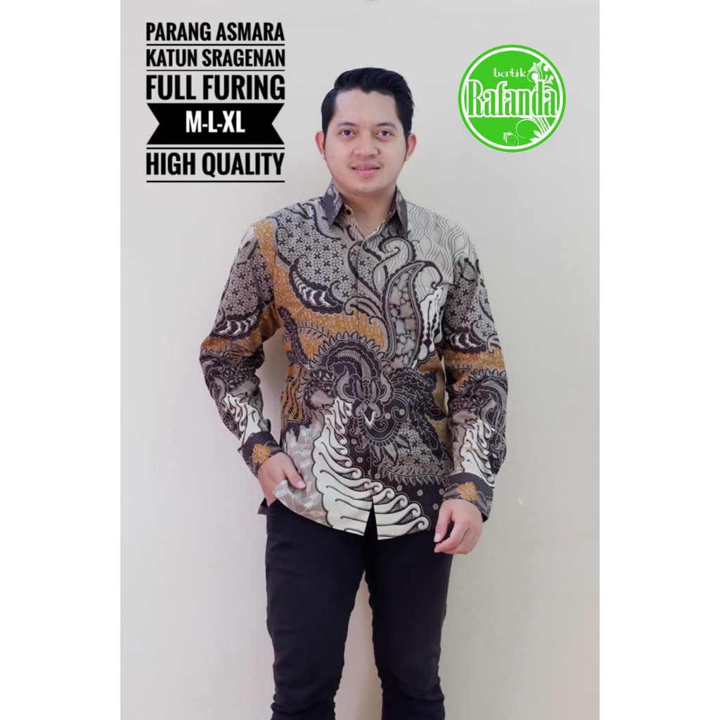 Parang Asmara Kemeja Batik Pria Lengan Panjang Full Furing by Batik Rafanda