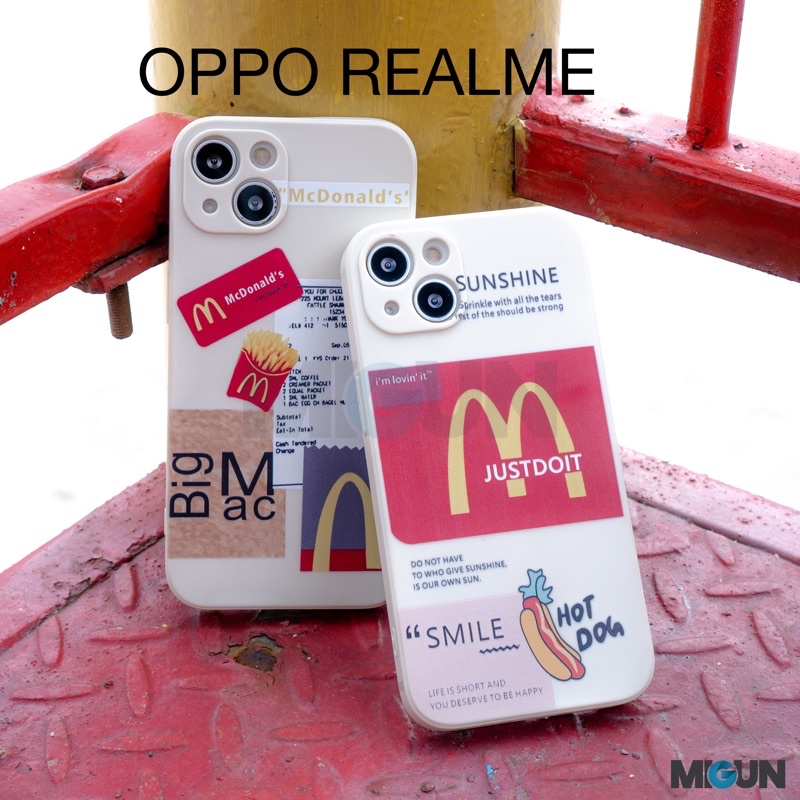 MCDONALD’S Softcase - CASE for OPPO REALME A5S A12 A11K A7 A15 A15S A16 A33 A53 A54 A52 A92 A52020 A92020 REALME5 5i C3 C11 C20 C12 C15 C20 C112021 C21 C25