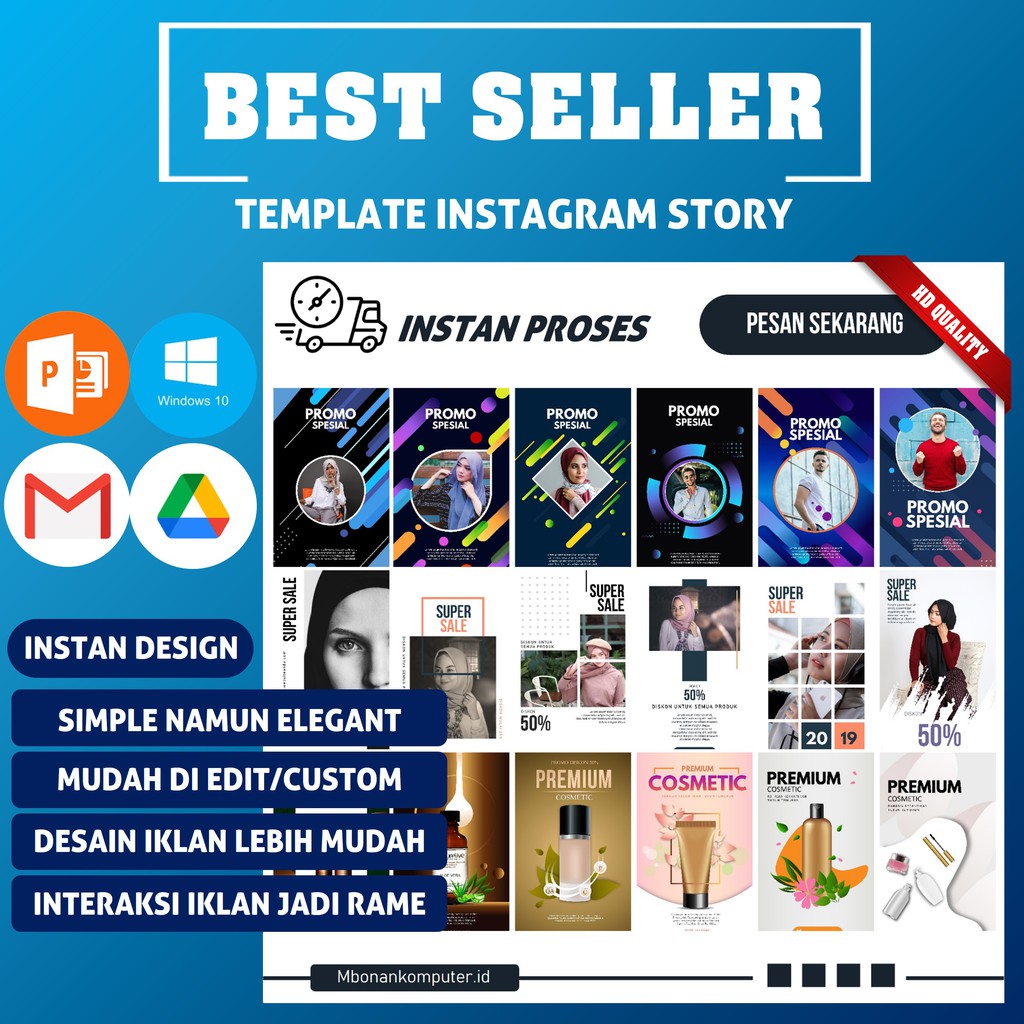 Template Desain Instagram Story Template Desain Ikan Promosi Jualan - TD01