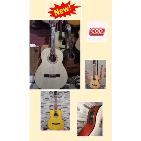 [COD] gitar baru osmond clasic senar nylon kualitas premium akustik elektrik bonus kabel
