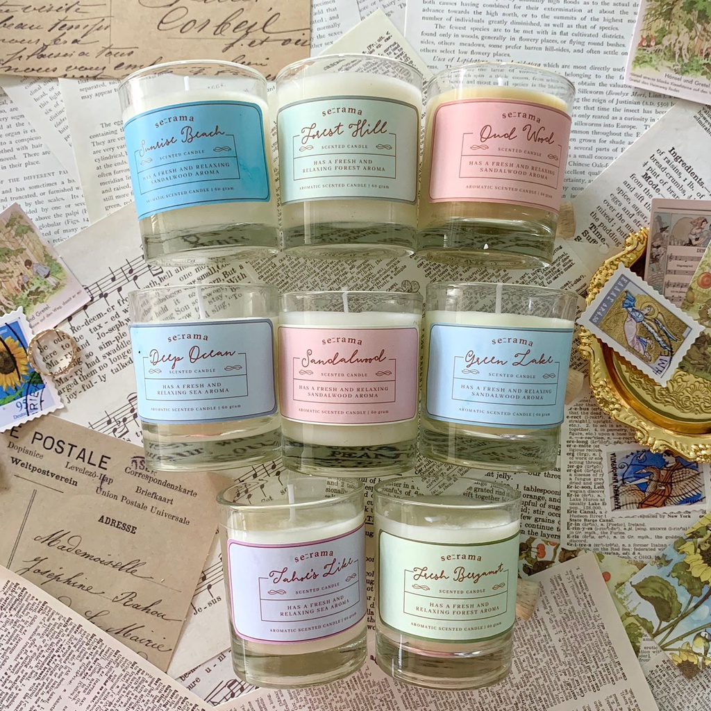 Serama - [NEW PACKAGING] Scented Candle Earth Aroma Series | Lilin Aroma Terapi 100% Soywax