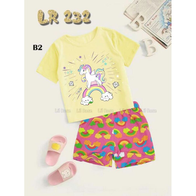 LR232 B BAJU ANAK RUMAH UNICORN / BAJU MAEN ANAK