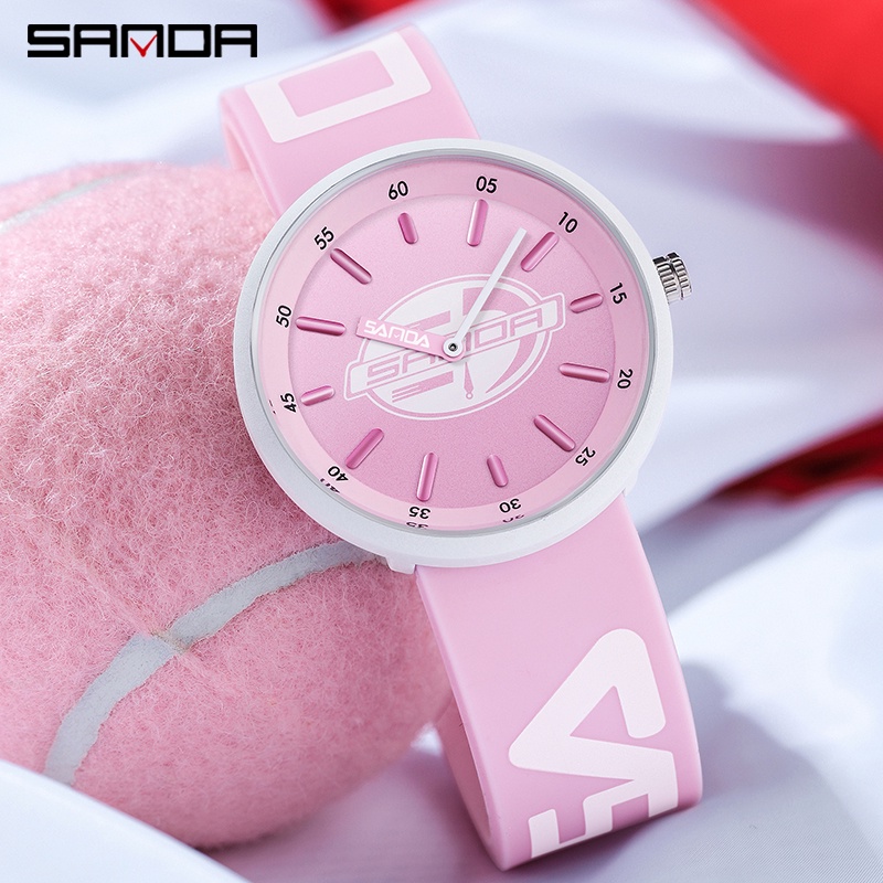 SANDA 3211 Jam Tangan Pria Wanita Analog Tali Rubber Anti Air WATCHKITE WKOS