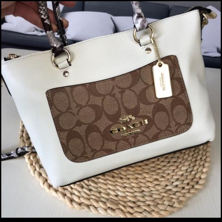 Bag Canvas - Tas Factory Coach Mini Emma Satchel In Signature Canvas Colour