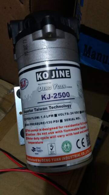 Pompa RO Ko Jine 24 Volt KJ 2500 Booster Pump Reverse Osmosis + Adaptor