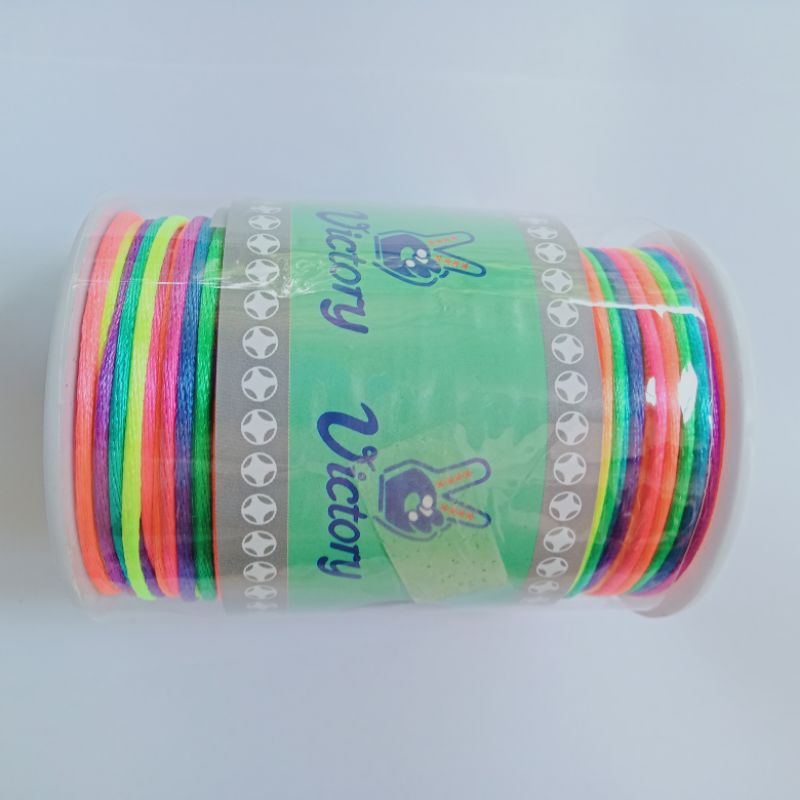 (satu meter) tali satin rainbow 2 mm