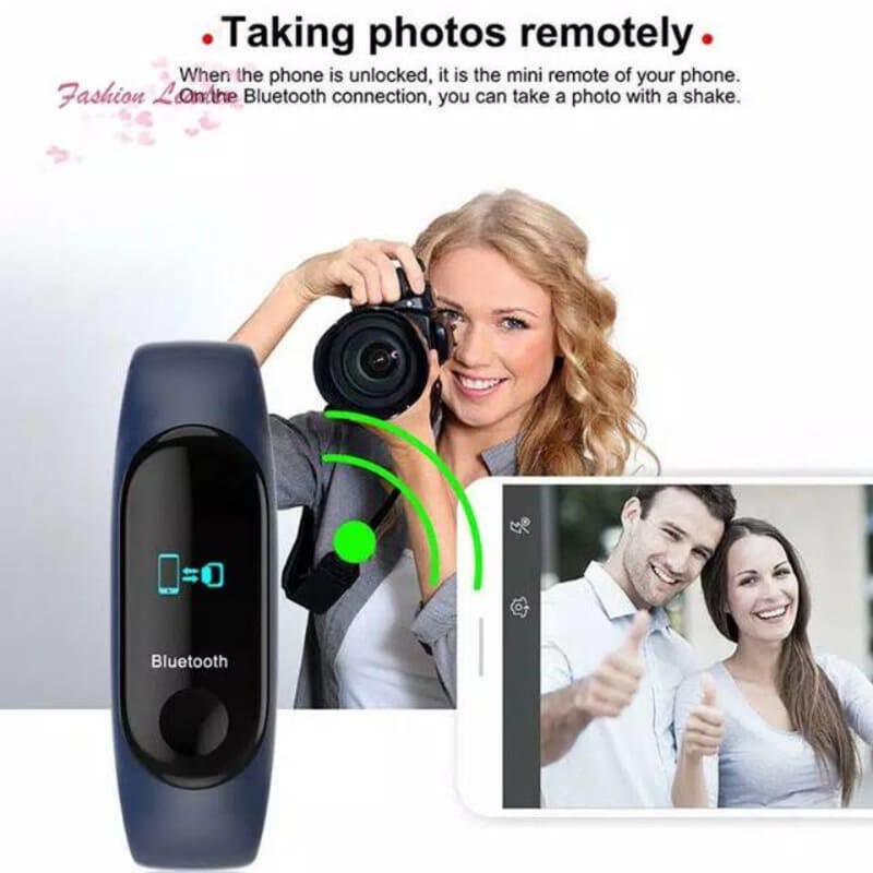 READY STOCK M3 Smartwatch Bluetooth dengan Monitor Detak Jantung Anti Air