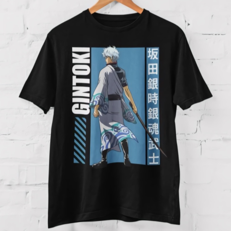 Tshirt Gintoki Samurai Anime Manga Gintama Premium Unisex