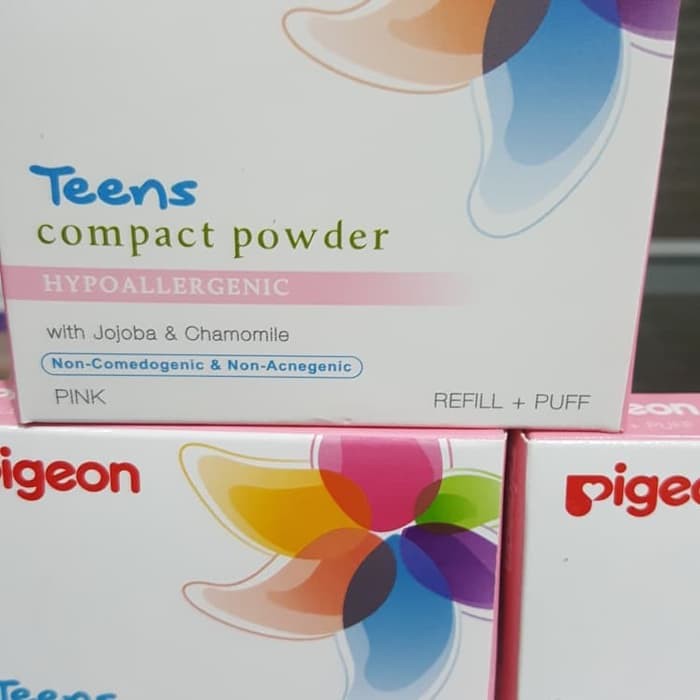 PIGEON REFF COMPACK BEDAK PADAT WARNA PINK REMAJA DAN DEWASA