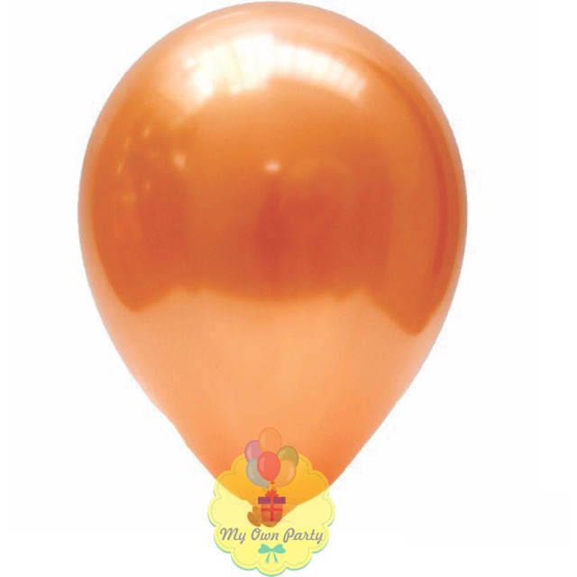 Balon Metalik Orange / Balon Latex Orange Pack isi 50 Pcs