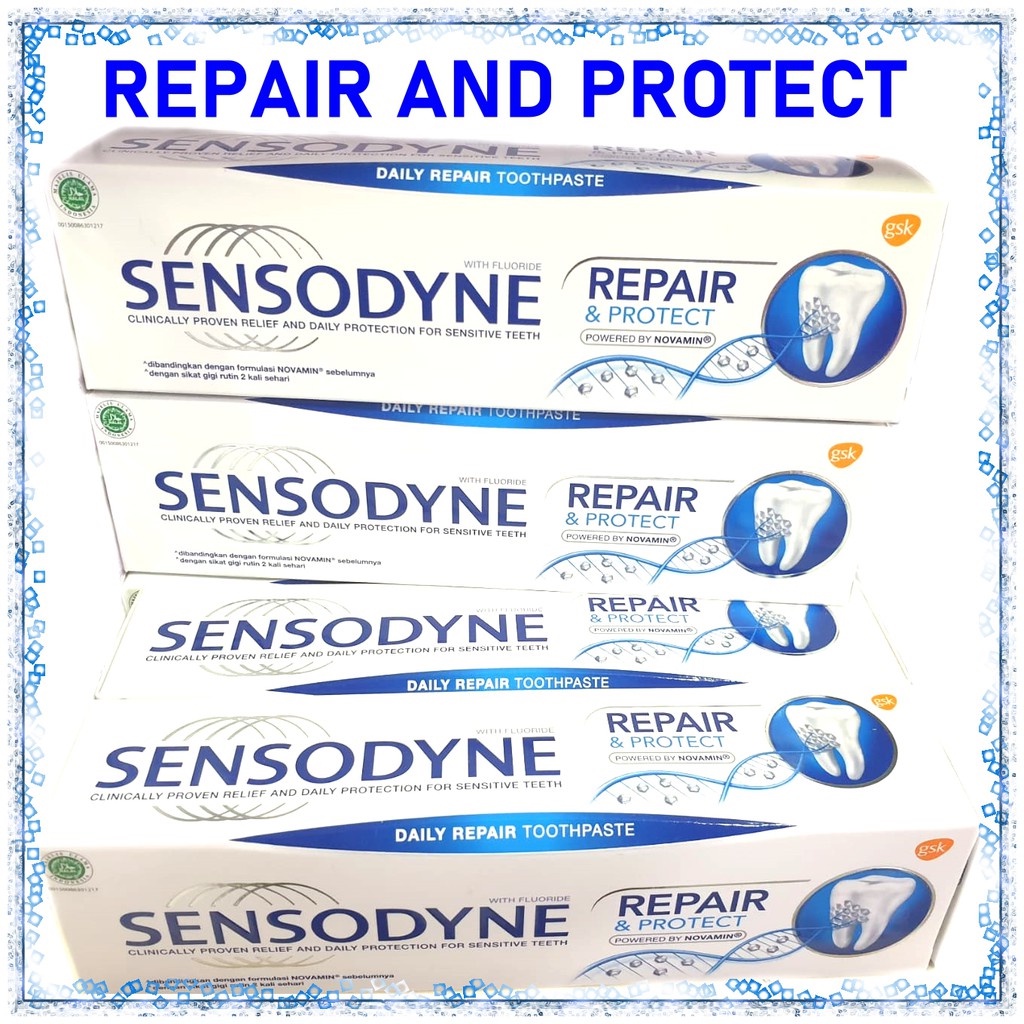 Sensodyne pasta gigi sensitif odol sensoden original falvour 100g rapid relief repair and protect
