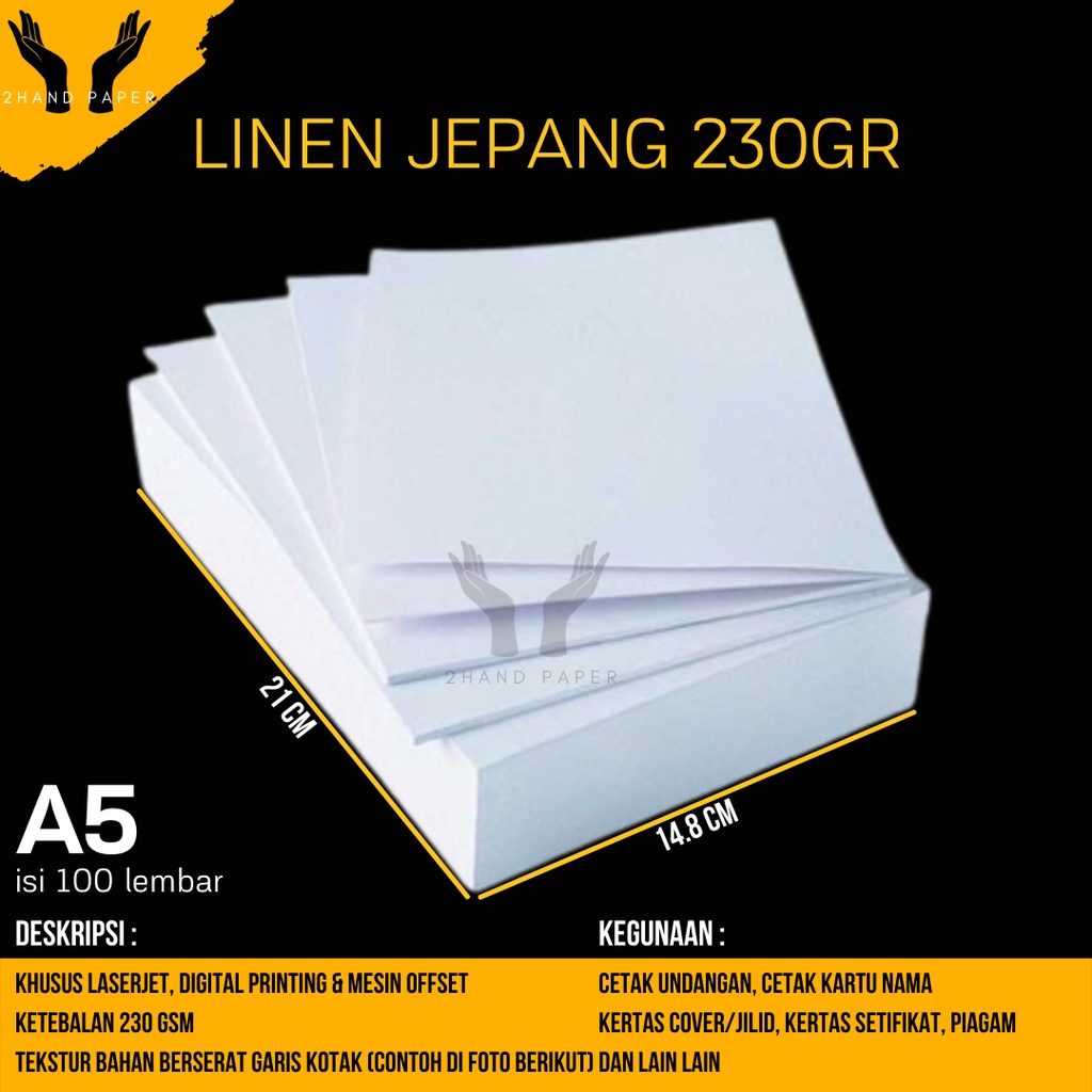 Jual Kertas Linen A5 Isi 100 Lembar Kertas Karton A5 Linen Shopee