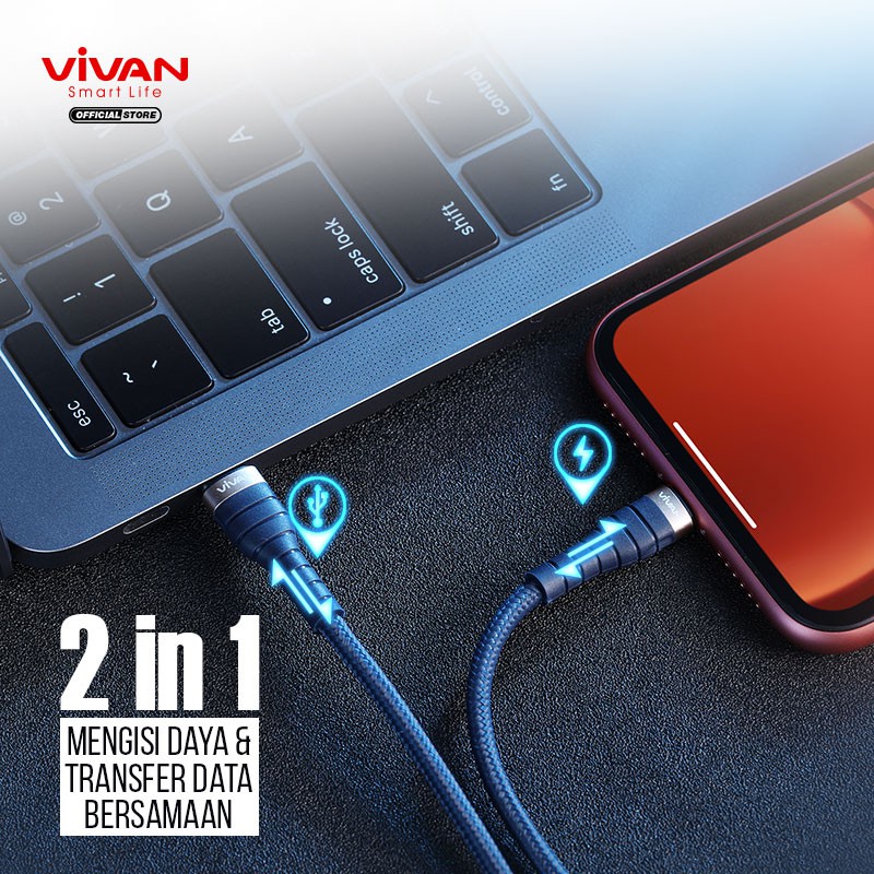 Powerbank Wireless Charg VIVAN W10 Original Power Bank 10000mAh Resmi PD3.0 VPB-W10 + Kabel iPhone