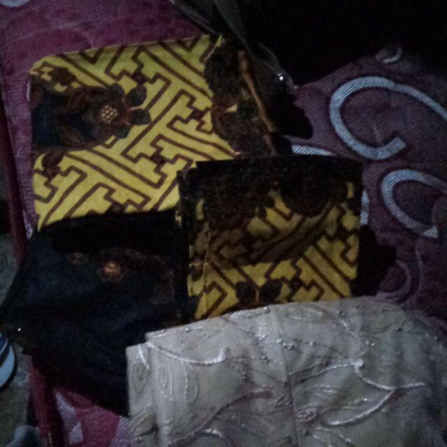 Zola_batik Batik Coupel Brokat Tile Selendang Alika Brown Azzura High Quality