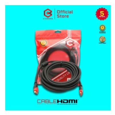 Kabel hdmi 2.0 cyborg 5m gold m-m 4k 2k uhd hdr hdcp ethernet for pc laptop ps 3 4 dvd - Cable hdtv 5 meter 3d