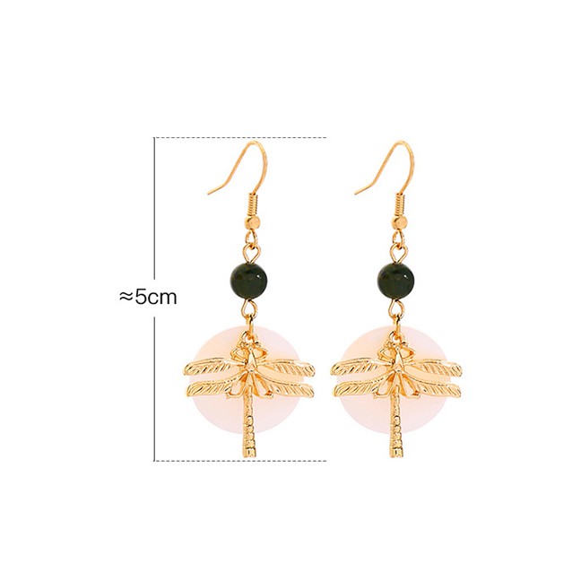LRC Anting Gantung Fashion Gold Shellfish Earrings F94117