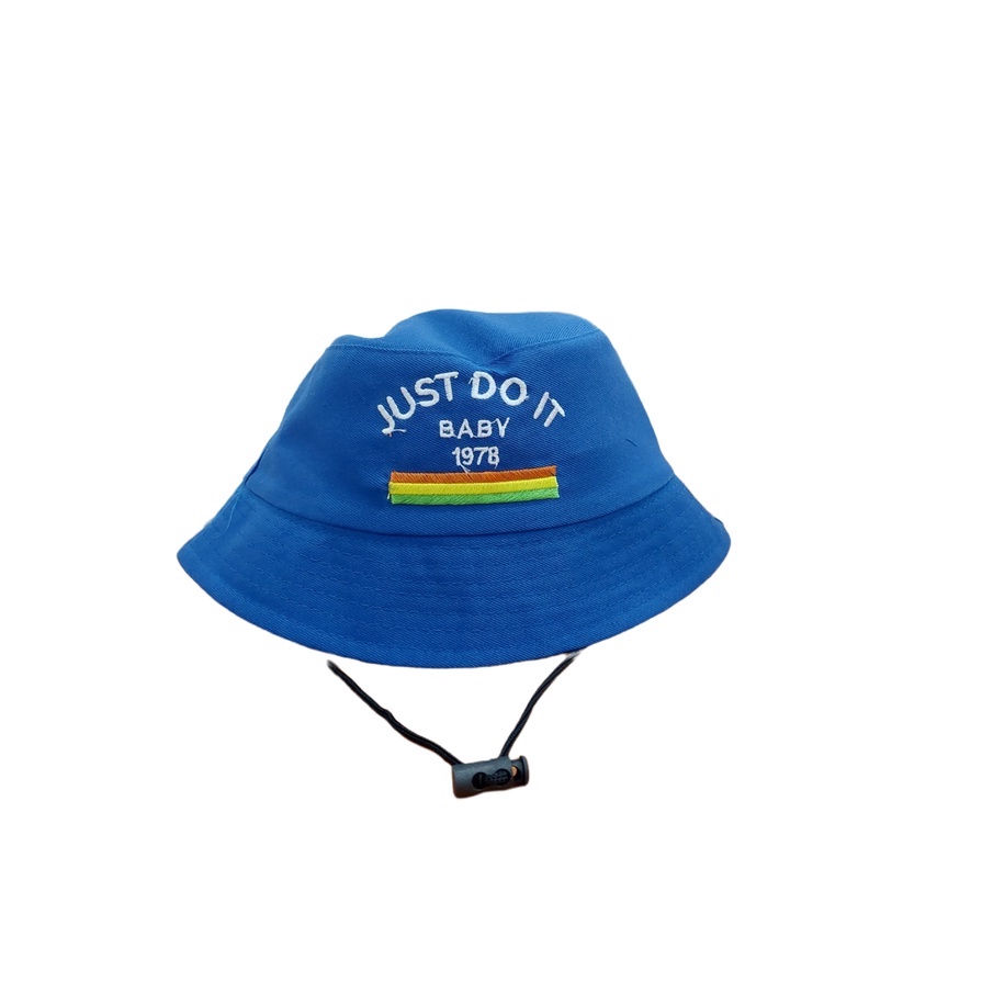 Bucket Hat Anak Tali Just Do It / Bucket Tali Anak Bordir Just Do It Usia 2-7 Tahun