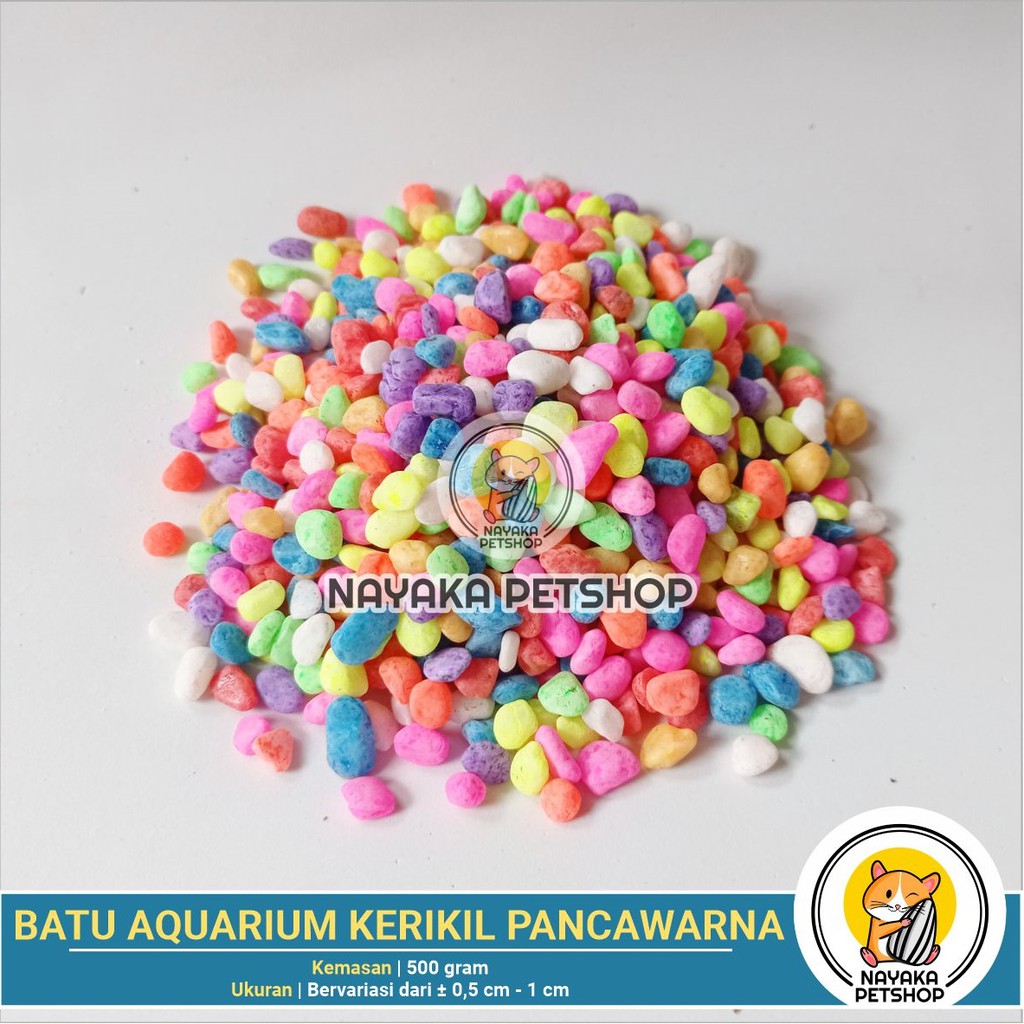 Batu Aquarium Aquascape Hias Warna Warni Kecil Pancawarna Kerikil Coral