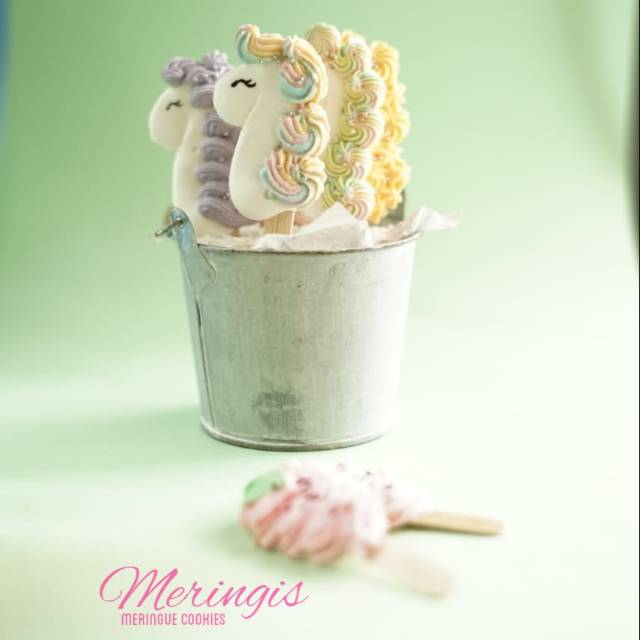 

(paket isi 6pcs atau 20pcs) Meringis Meringue Lollipops Meripop Unicorn Hewan Maringue stik lucu karakter anak ultah schuimpjes