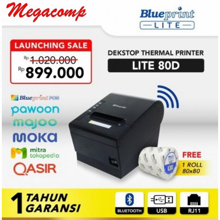 Printer Kasir Thermal BLUEPRINT Lite80D