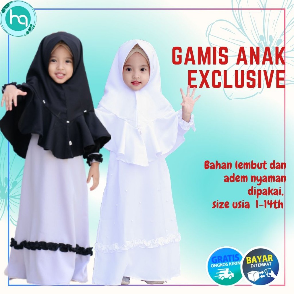 Baju Muslim Gamis Anak Perempuan Murah Terbaru 2020 NAIRA GAMIS SET 3