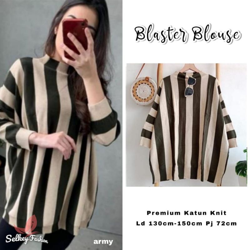 BLASTER BLOUSE BAHAN RAJUT IMPORT