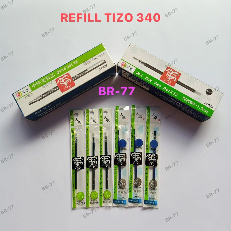 

ISI ULANG PUL PEN TIZO TG-340 1.0MM (24PCS )/ REFILL GEL INK PEN TIZO TG-340