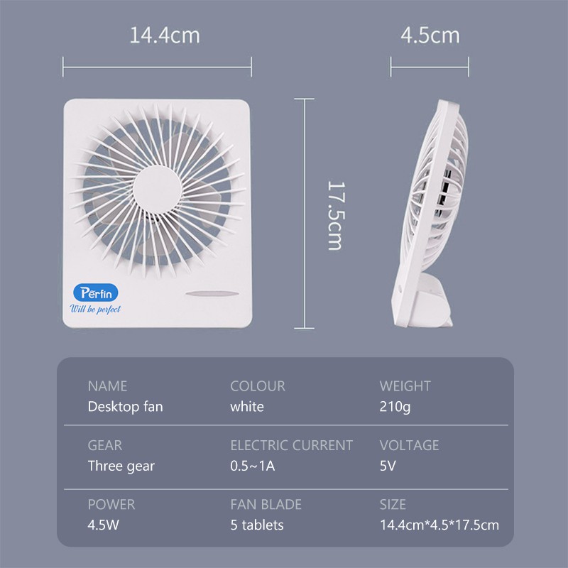 BLINGO x Perfin PFAN03 kipas mini portabel penyesuaian 3-kecepatan