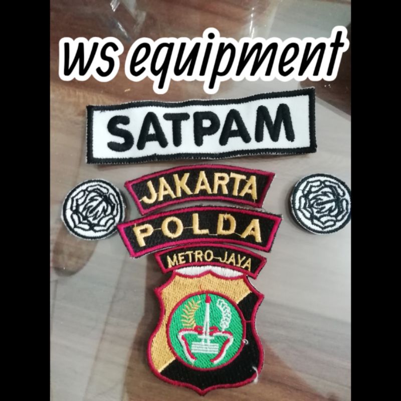 Atribut set bordir-atribut satpam