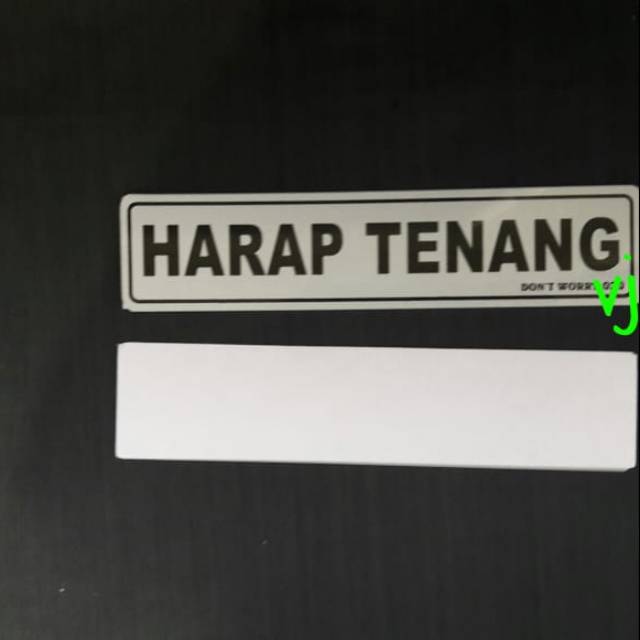 

Acrylic HARAP TENANG (silver hitam)