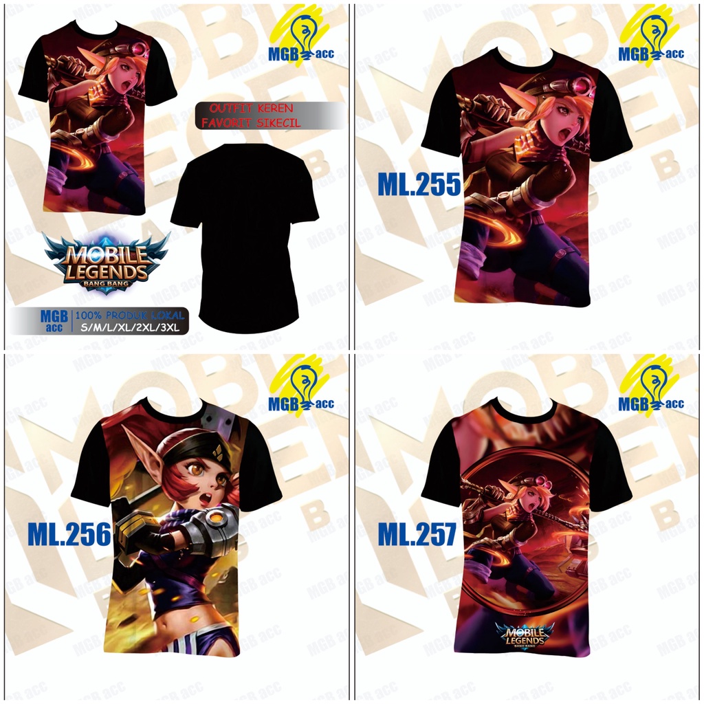 Kaos Baju Anak Atasan Laki Laki Perempuan Sublim Printing Lucu Motif Hero Mobile legend Tank LOLITA