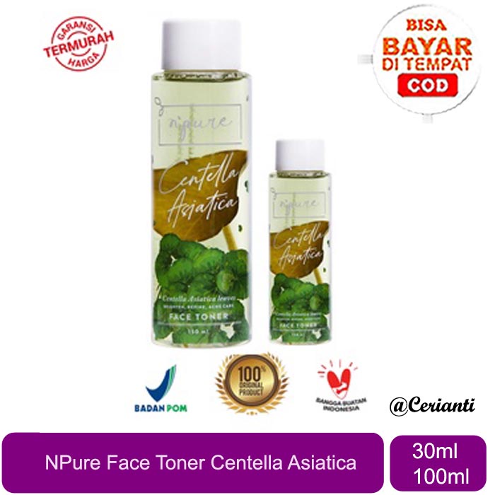 NPURE Face Toner Centella Asiatica (Cica Series) | Toner Hempas Jerawat 30 ml 150ml_Cerianti