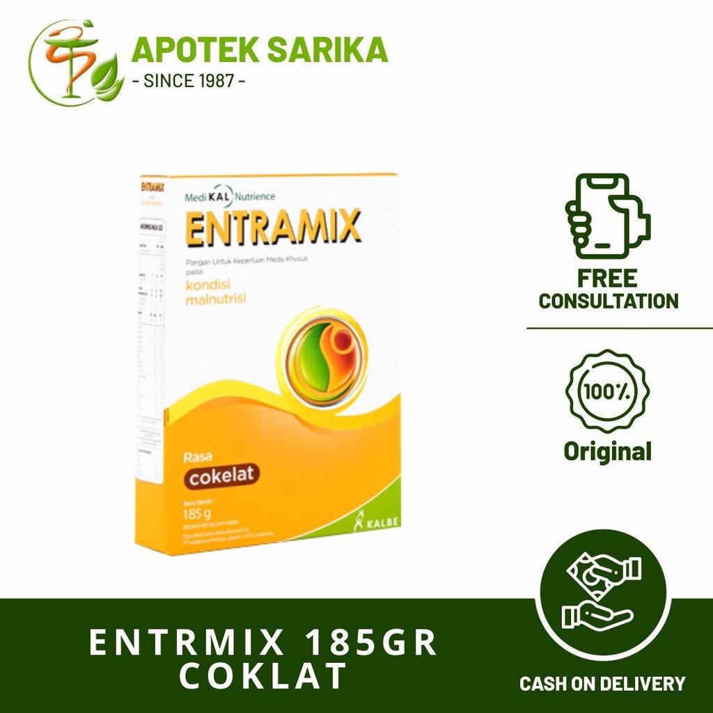 

Entramix Coklat 185 Gram - Nutrisi Lengkap Dewasa