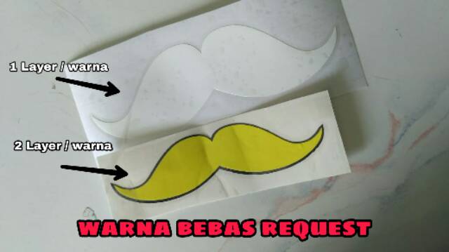 Sticker Kumis Visor Helm - Stiker Helm