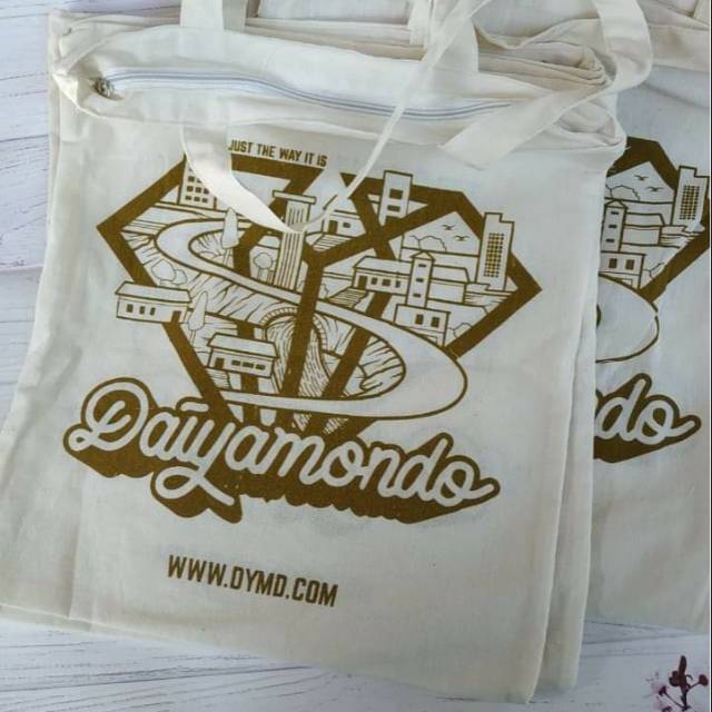 Totebag blacu resleting custom/totebag sublim/totebag murah custom