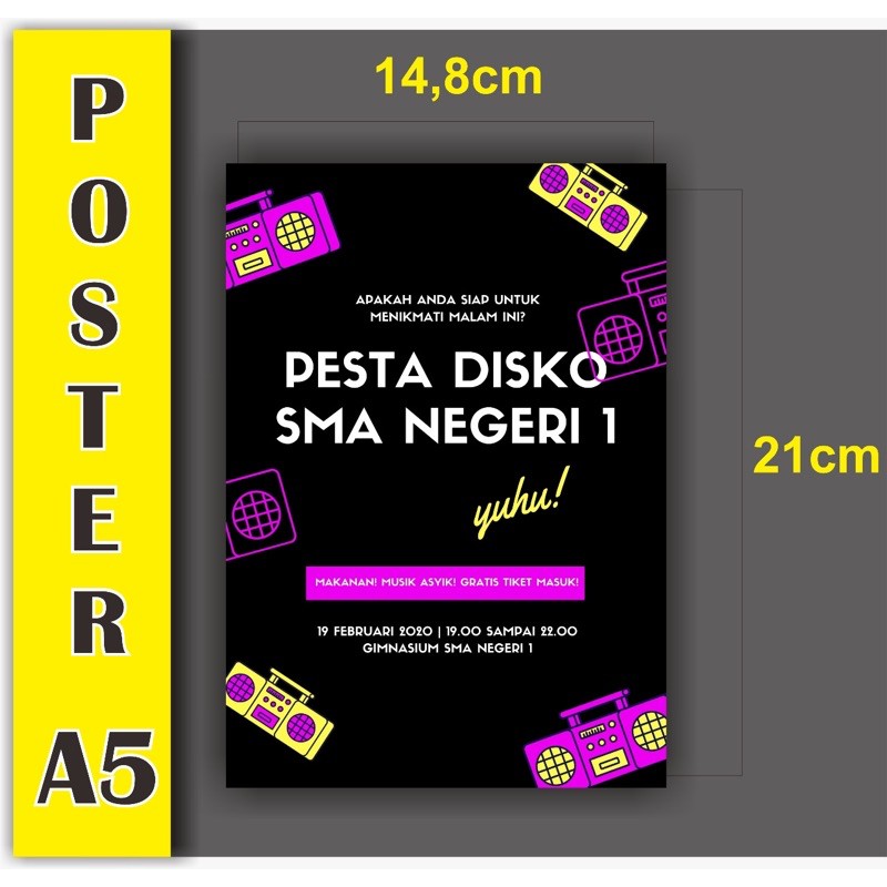 Jual Cetak Poster A5 Custom Poster Kpop Poster Pensi Dll Shopee