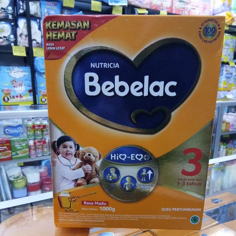 BEBELAC 3 (1-3TAHUN) MADU/VANILA 1000GR