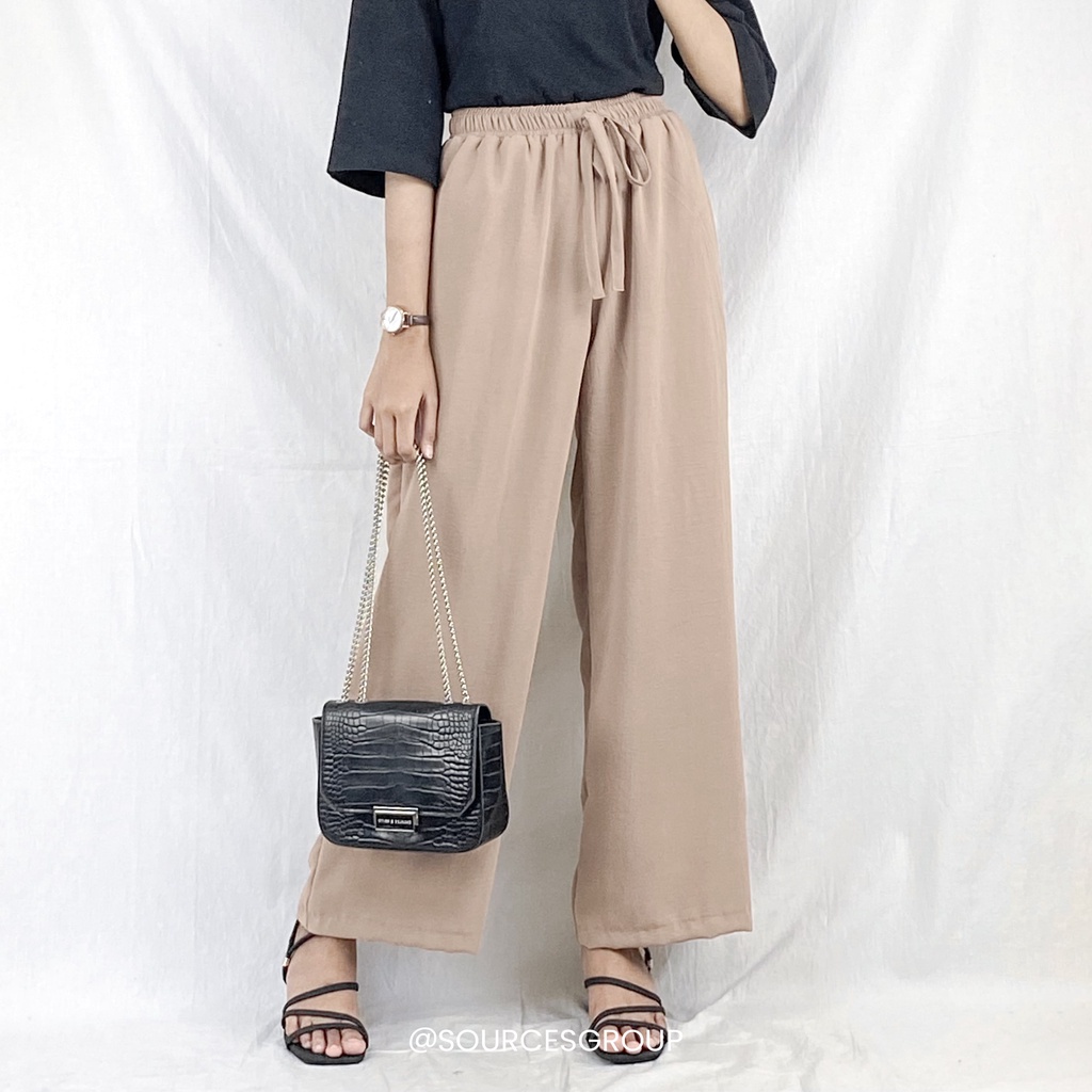 Kulot Jersey Lalisa Highwaist Bahan Jersey Premium ukuran Standar dan Jumbo (Bisa Buat Ibu Hamil ) Kekinian